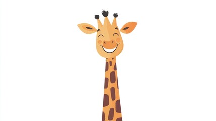 Obraz premium Happy giraffe cartoon illustration
