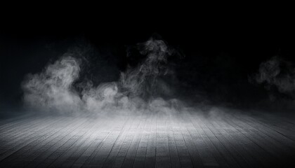 soft blurred smoke drifting along a black background floor offering a realistic and atmospheric overlay for cinematic trailers title sequences promotional designs text overlays and openers