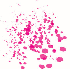 pink paint splashes
