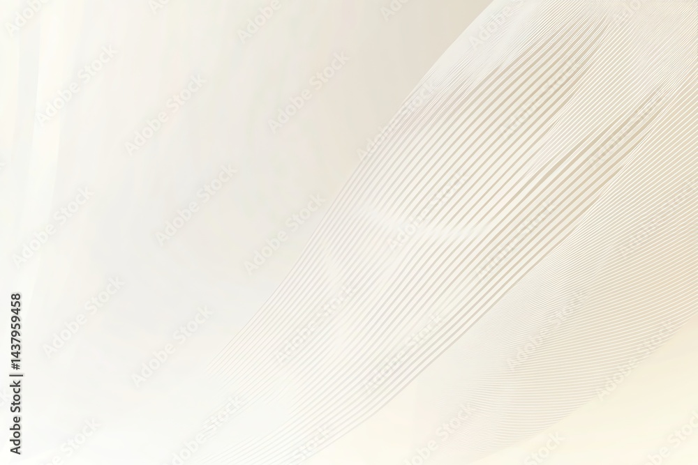 Poster abstract white lines forming wave pattern on cream background minimalist design