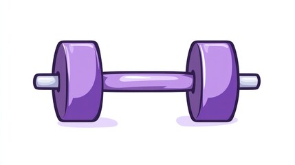 Purple dumbbell isolated on white background; fitness, workout (1)