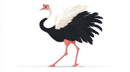 Cartoon ostrich illustration