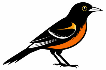 oriole sihouette black vector
