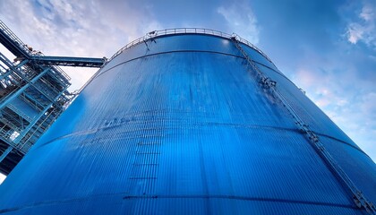 vibrant blue backdrop at urea fertilizer facility a photographer s perspective