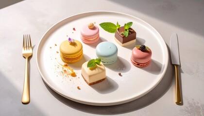 皿の上の美しいデザート