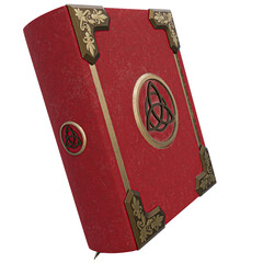 3D rendered fantasy grimoire isolated on transparent background