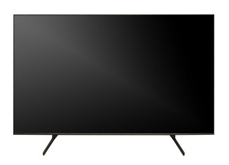 Flat screen LCD TV, modern style and wall mount design with sleek design.Black television template...
