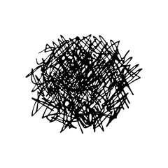 Fototapeta premium cute doodle scribble vector illustration hand drawn black and white style