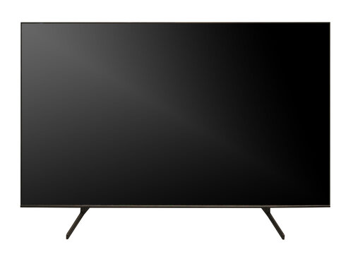 Flat screen LCD TV, modern style and wall mount design with sleek design.Black television template with empty space. Copy space.transparent background
