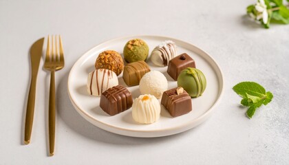 皿の上の美しいデザート