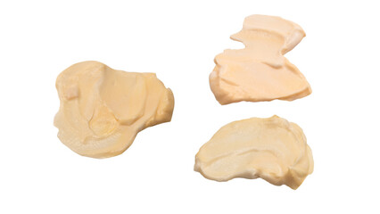 White sauce splashes isolated on white background.
