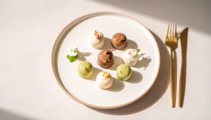 皿の上の美しいデザート