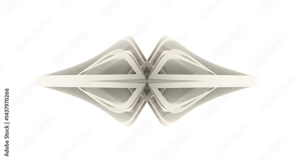 Poster complex abstract composition featuring geometric forms and a subtle color palette