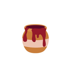 jam honey jar pot ceramic vase vector emoji illustration symbol sign icon 