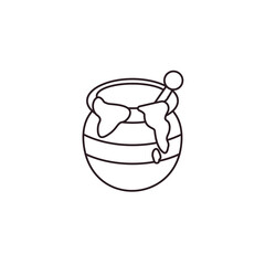 honey jar pot ceramic vase vector emoji illustration symbol sign icon 