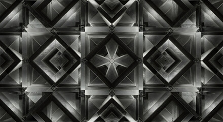 Abstract Geometric Composition In Shades Of Gray For Modern Designs