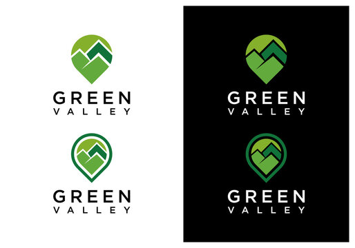 ocation pin and hill logo design