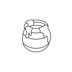 jam honey jar pot ceramic vase vector emoji illustration symbol sign icon 