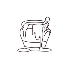 jam honey jar pot ceramic vase vector emoji illustration symbol sign icon 