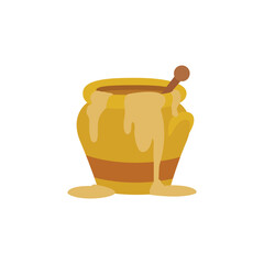 honey jar pot ceramic vase vector emoji illustration symbol sign icon 