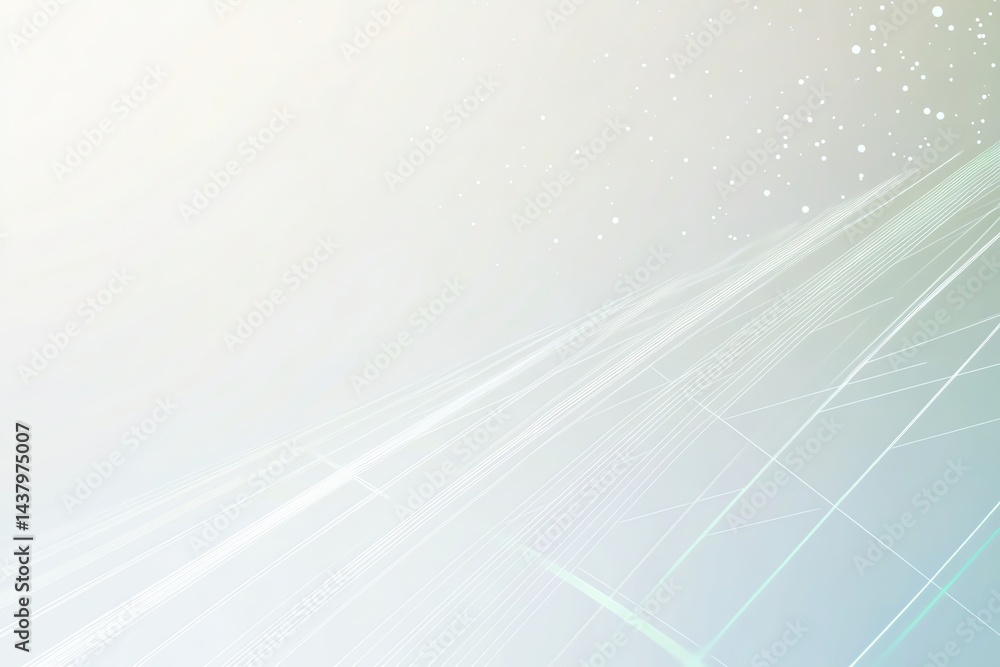 Poster abstract lines and dots on a light gradient background design