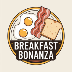 Breakfast Bonanza Vintage Diner Badge