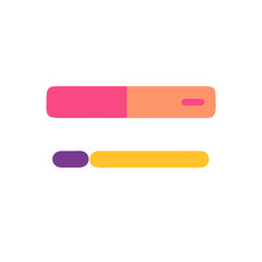 Colorful Progress Bar Icon - Vibrant Loading Indicator Design