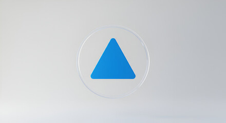 Forward Directional Arrow Up In Circular Encasement Modern Minimalist Symbol