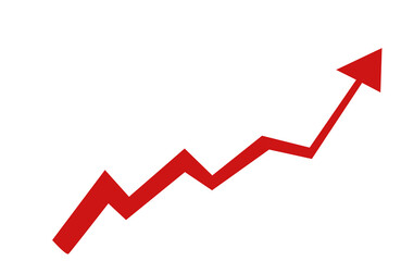 A template for designing the background of a business market with a growing arrow. Economic and financial recovery