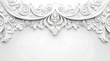 White ornate floral border design.