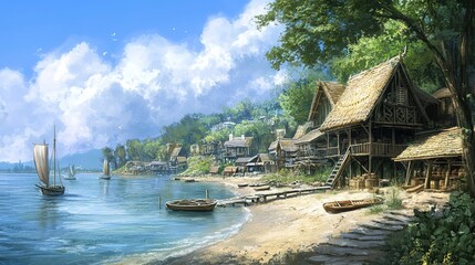 * Strolling through scenic coastal villages on an island.