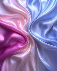 Obraz premium Delicate pastel silk drapes in a swirling pattern