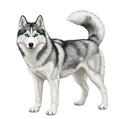 Obraz premium Siberian Husky Blue Eyes