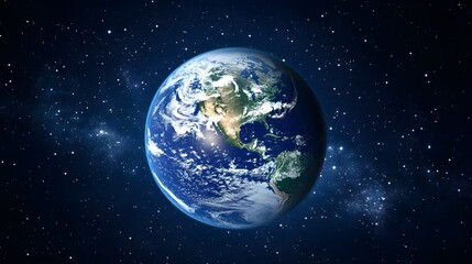 Fototapeta premium A breathtaking view of Earth surrounded by cosmic wonders and celestial beauty