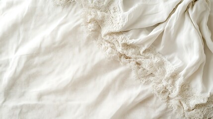 Obraz premium White fabric texture with crumpled textile.