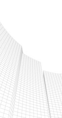 Abstract architectural drawing 3d illustration