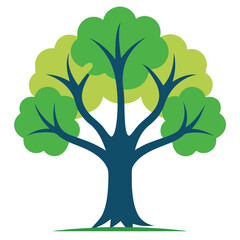 Sycamore trees icon set isolated on white background