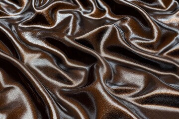 Obraz premium Rich brown silk fabric drapes in elegant folds