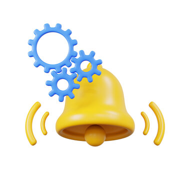 3D rendering Manage rules and alerts icon concept