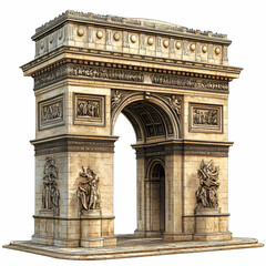 Fototapeta premium Beige triumphal arch architectural illustration