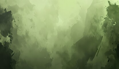 Abstract, muted olive green background with textured brushstrokes