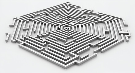 Geometric Puzzle: Complex Interlocking Pathways to Solve a Unique Challenge