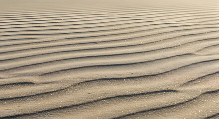 Golden Ripples Of Sand Create An Abstract And Minimalist Dune Landscape