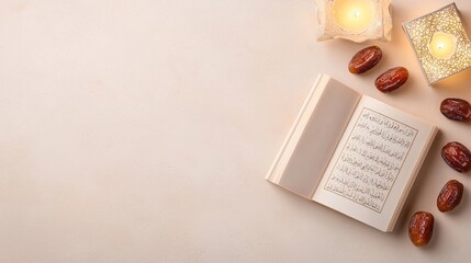 Religious Islamic Symbols, Dates and Candles