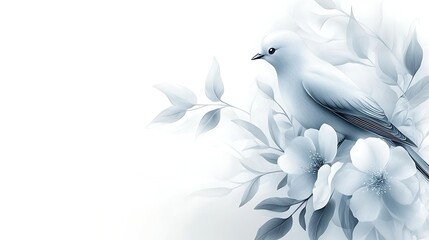 Serene White Dove  Flowers.