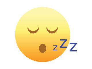 sleepy yellow emoji icon with zzz symbol