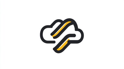 Fototapeta premium Cloud computing data storage icon