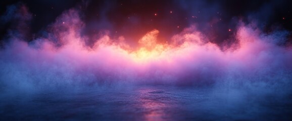 Fototapeta premium Mystical Sunrise Through Smoky Clouds