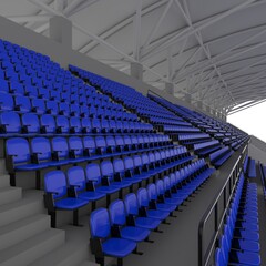 Fototapeta premium 3d render Bleachers design element. Furniture