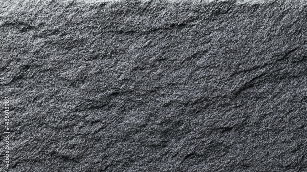 Aufkleber Expansive rough charcoal surface features deep crevices and an uneven texture, providing an ideal dark backdrop with significant space for text or design elements